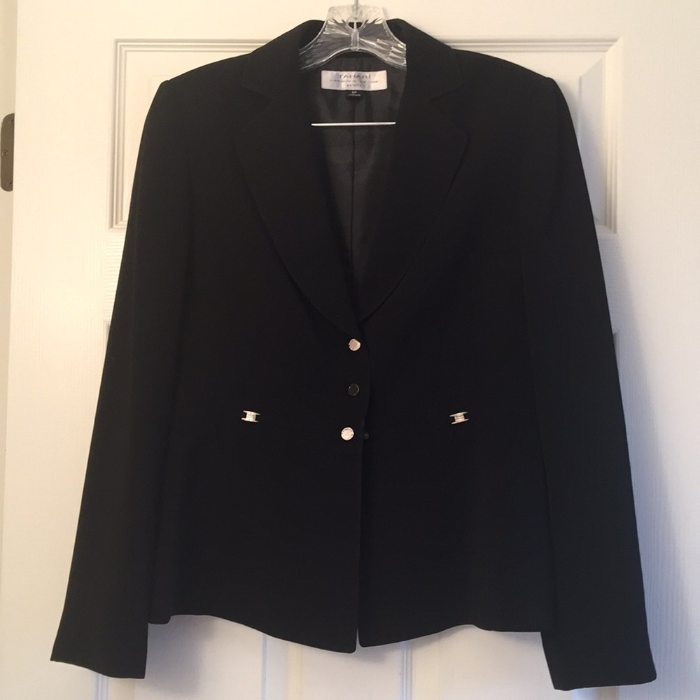 Tahari Black Pant Suit